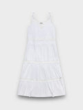 Tiered cotton long dress