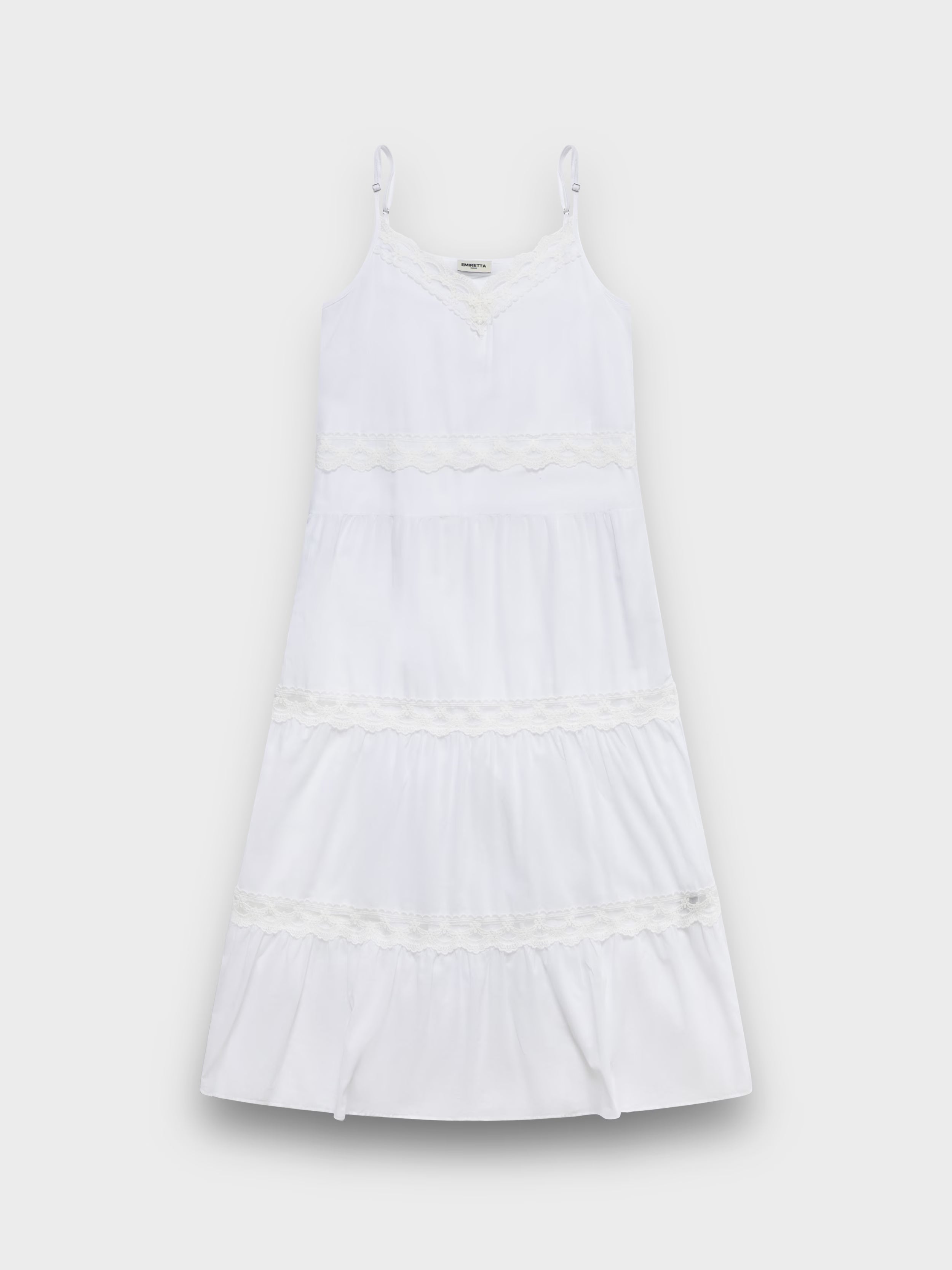 Tiered cotton long dress